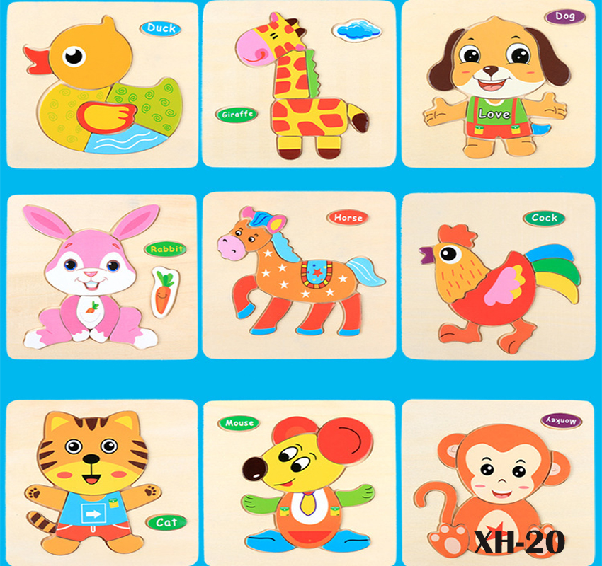 Bộ ghép hình 3D động vật và phương tiện XH-20