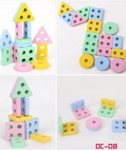 Đồ chơi thả gỗ hình học 4 trụ DC-08